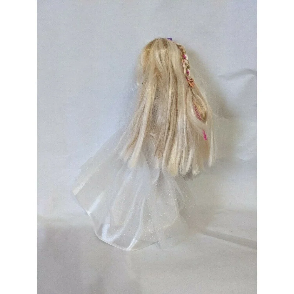 Mattel Barbie Doll Vintage Blonde Long Hair‎ Blue Lace White Glitter Gown G8361
